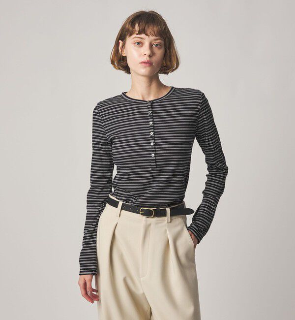 STEVEN ALAN「＜Steven Alan＞ヘンリーネック プルオーバー」|Tシャツ・カットソー|NAVY