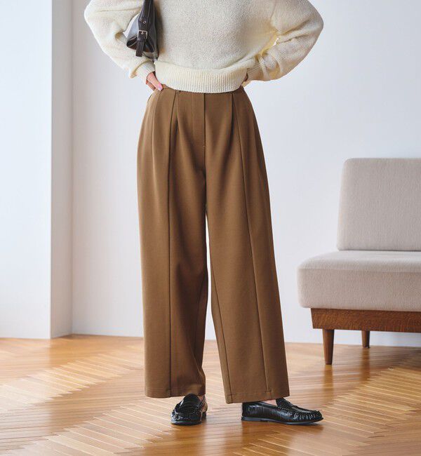 BEAUTY&YOUTH UNITED ARROWS「【WEB限定 Wardrobe DAILY MINIMAL】ジャージー タックカーブパンツ ウォッシャブル」|その他|