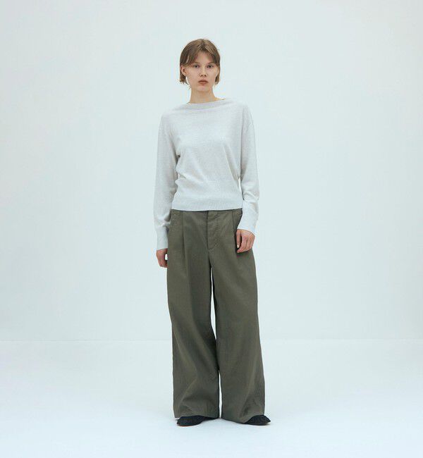 GALERIE VIE「ピースダイコットンギャバジン タックワイドパンツ」|その他|