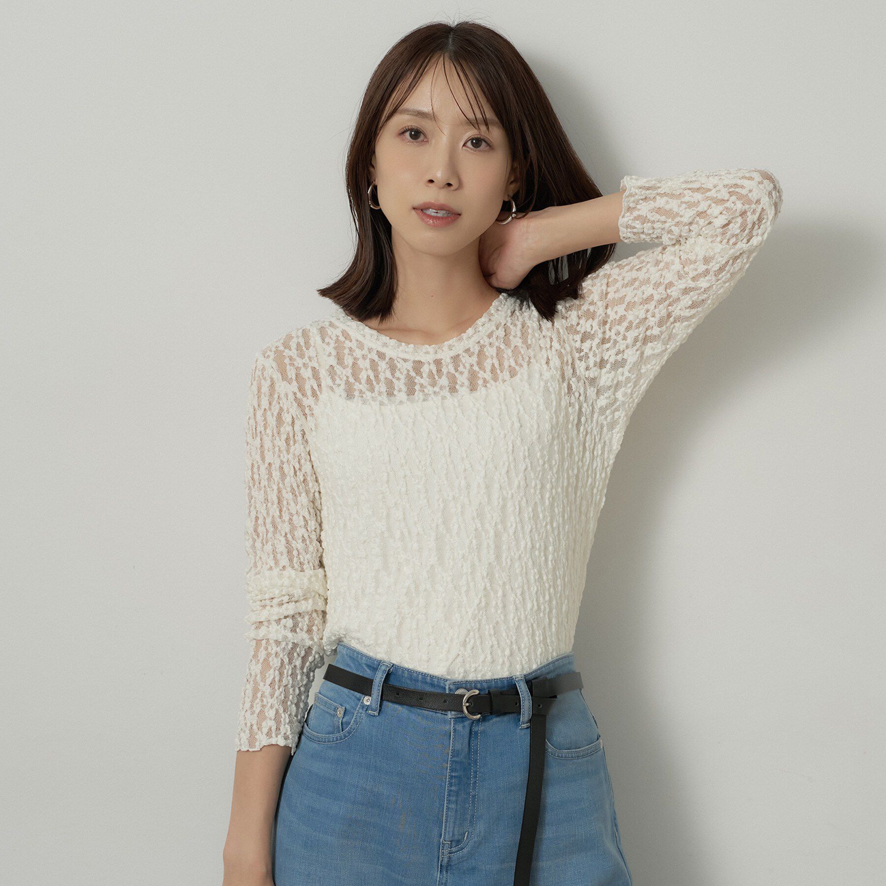 UNTITLED「【羽織りのインナーに】レースプルオーバー」|Tシャツ・カットソー|