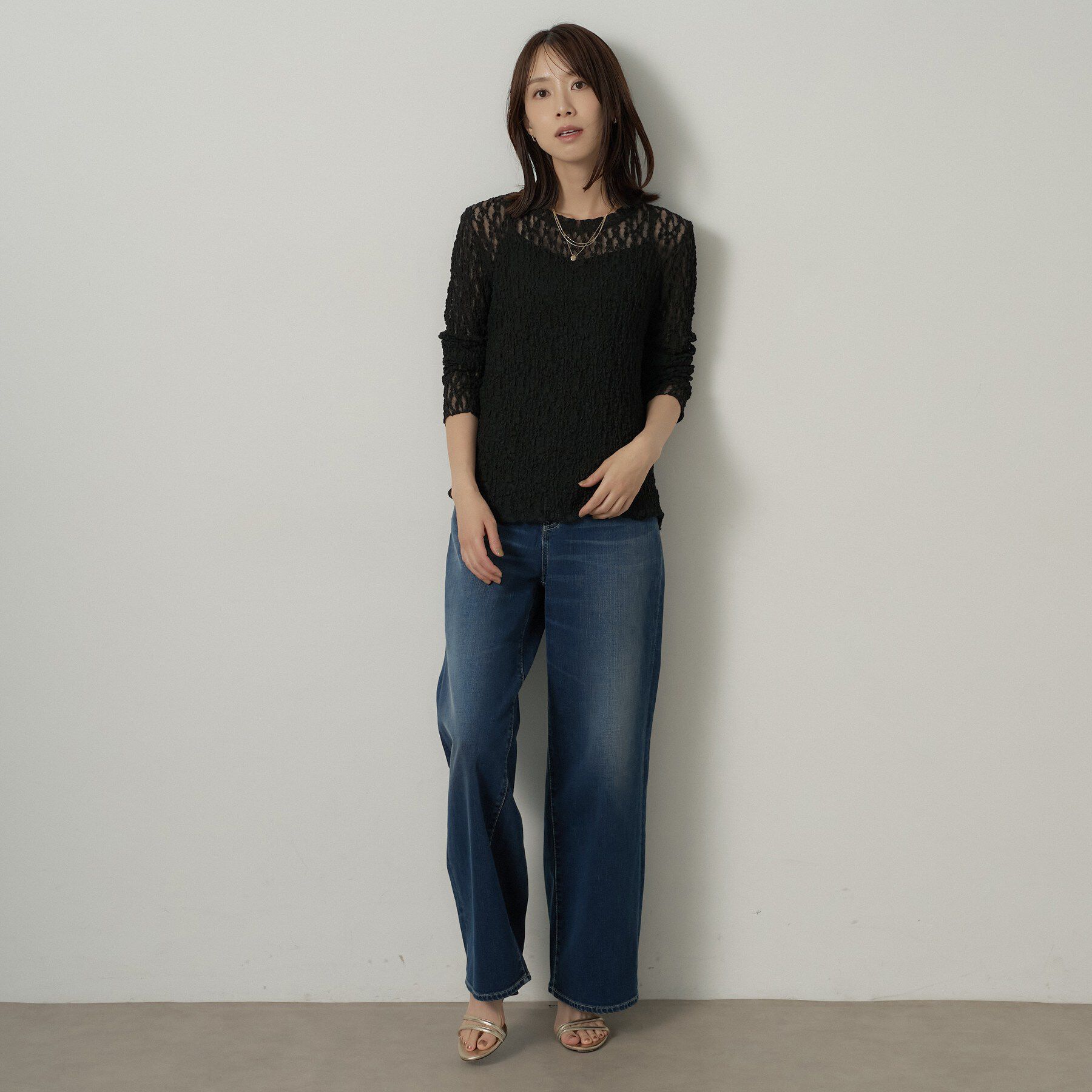 UNTITLED「【羽織りのインナーに】レースプルオーバー」|Tシャツ・カットソー|