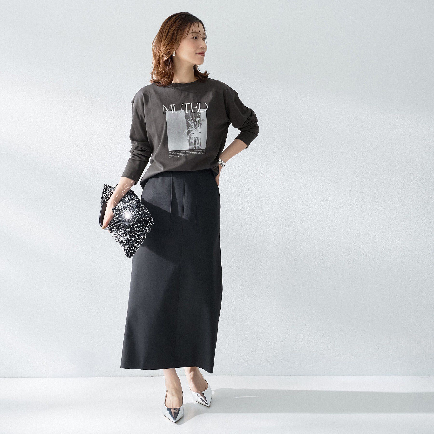 UNTITLED「【ロゴ・プリント】フォトグラフィックロンT」|Tシャツ・カットソー|
