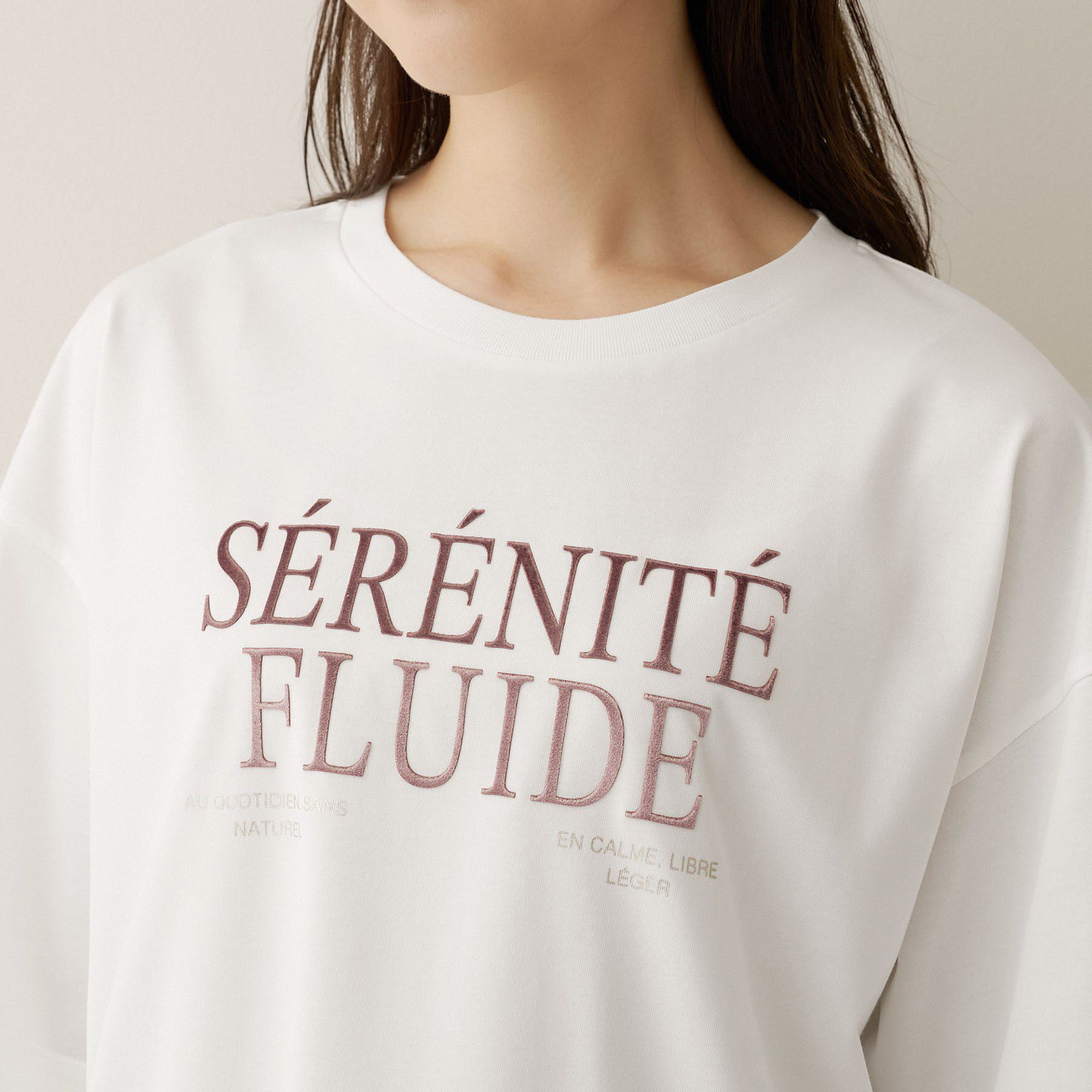 UNTITLED「【丈感すっきり】ベロアプリントロゴT」|Tシャツ・カットソー|