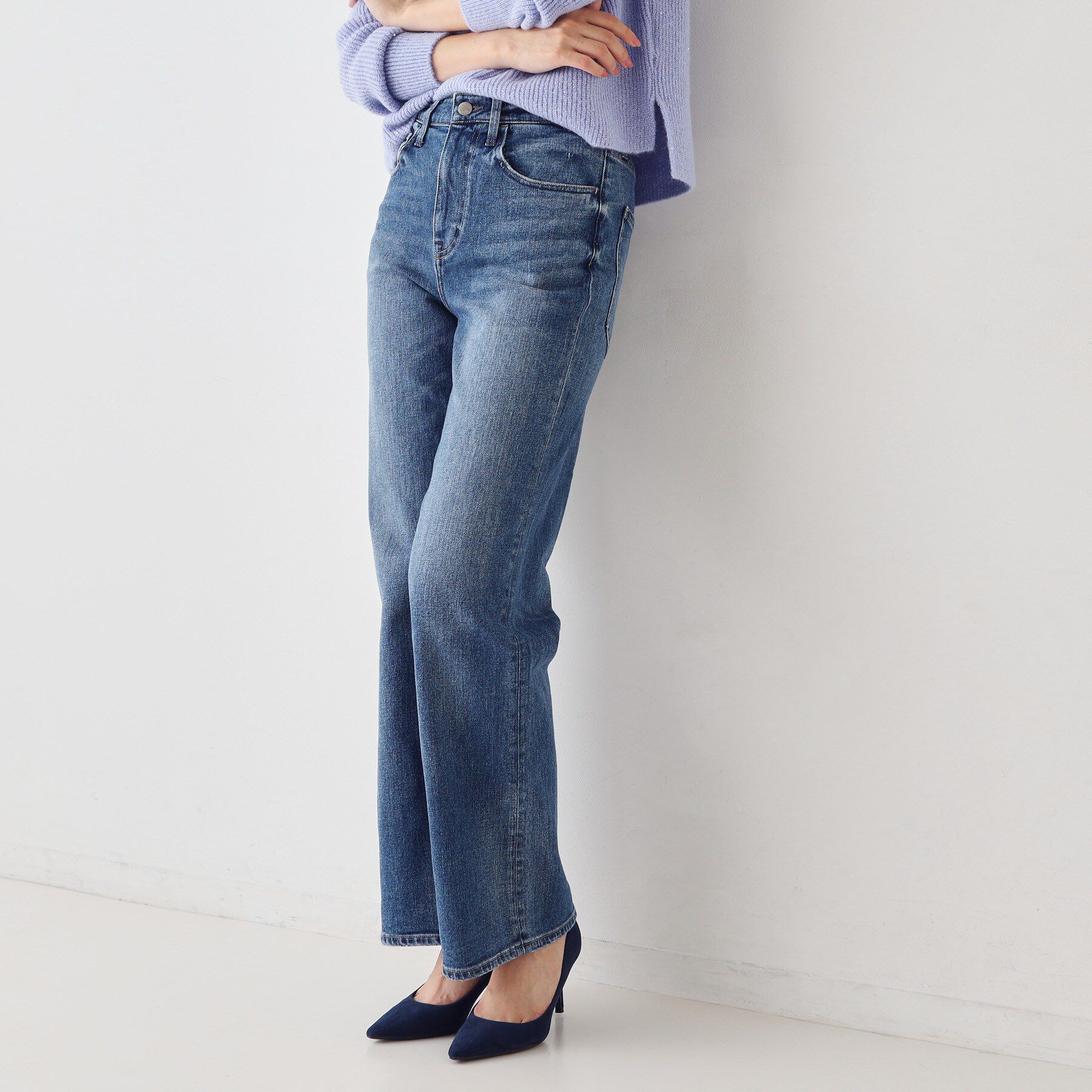 COUP DE CHANCE「【Healthy DENIM】Aquaフレアパンツ」|デニム|