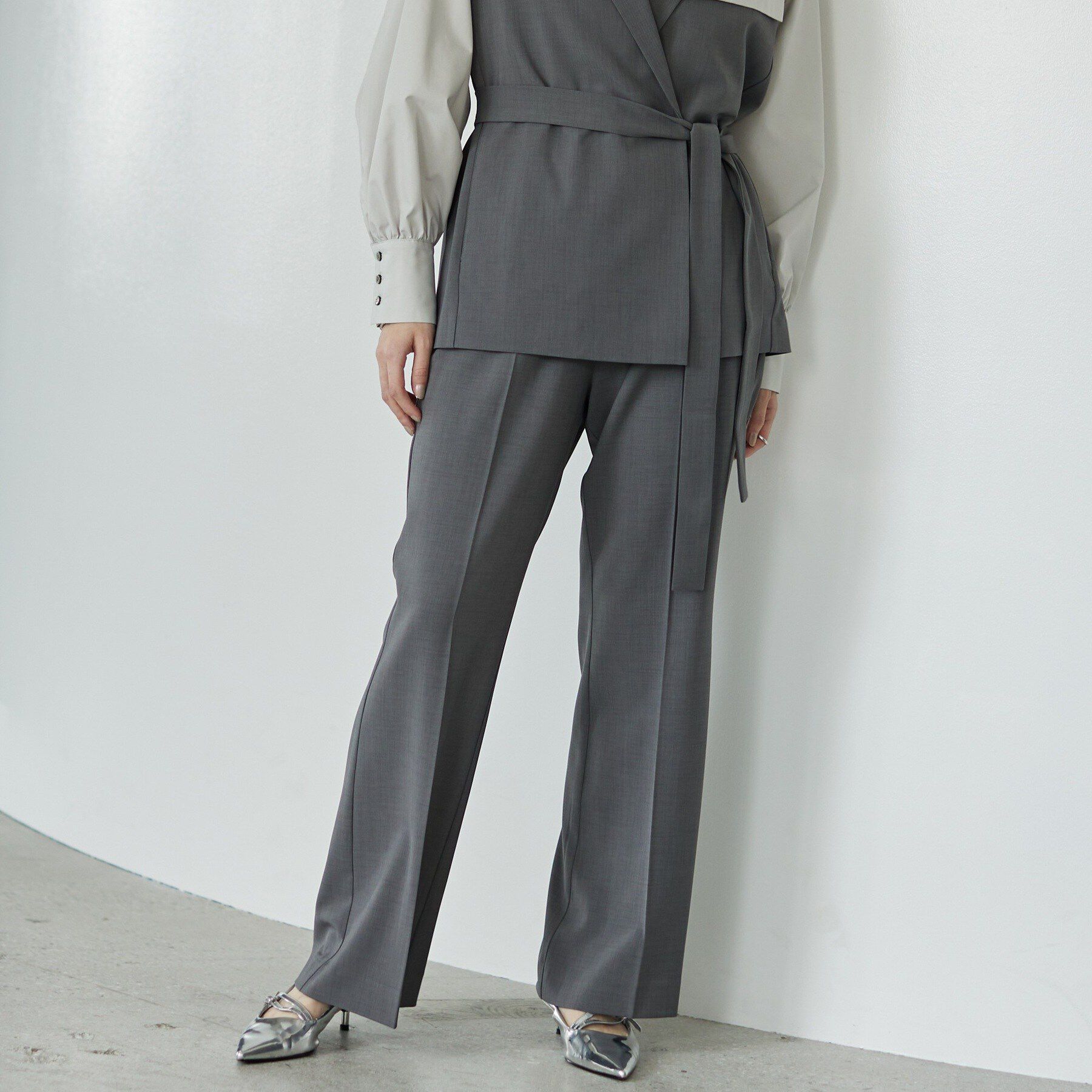 GALLEST「Comfy SET UP｜ストレートフレアパンツ【セットアップ対応／通勤／カセット服／接触冷感／UV」|その他|
