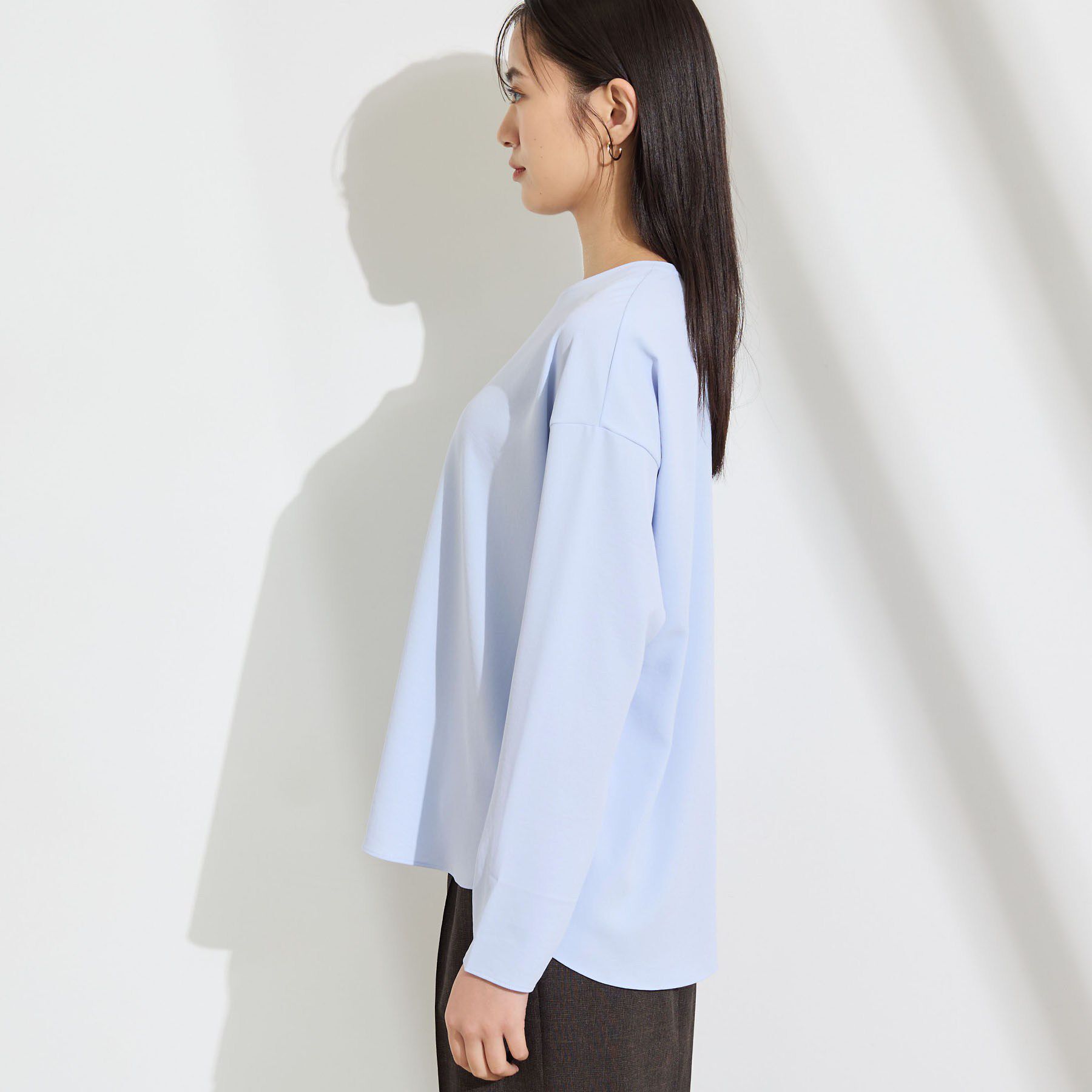 INDIVI「【吸汗速乾／さらっと】キレイめロンT」|Tシャツ・カットソー|