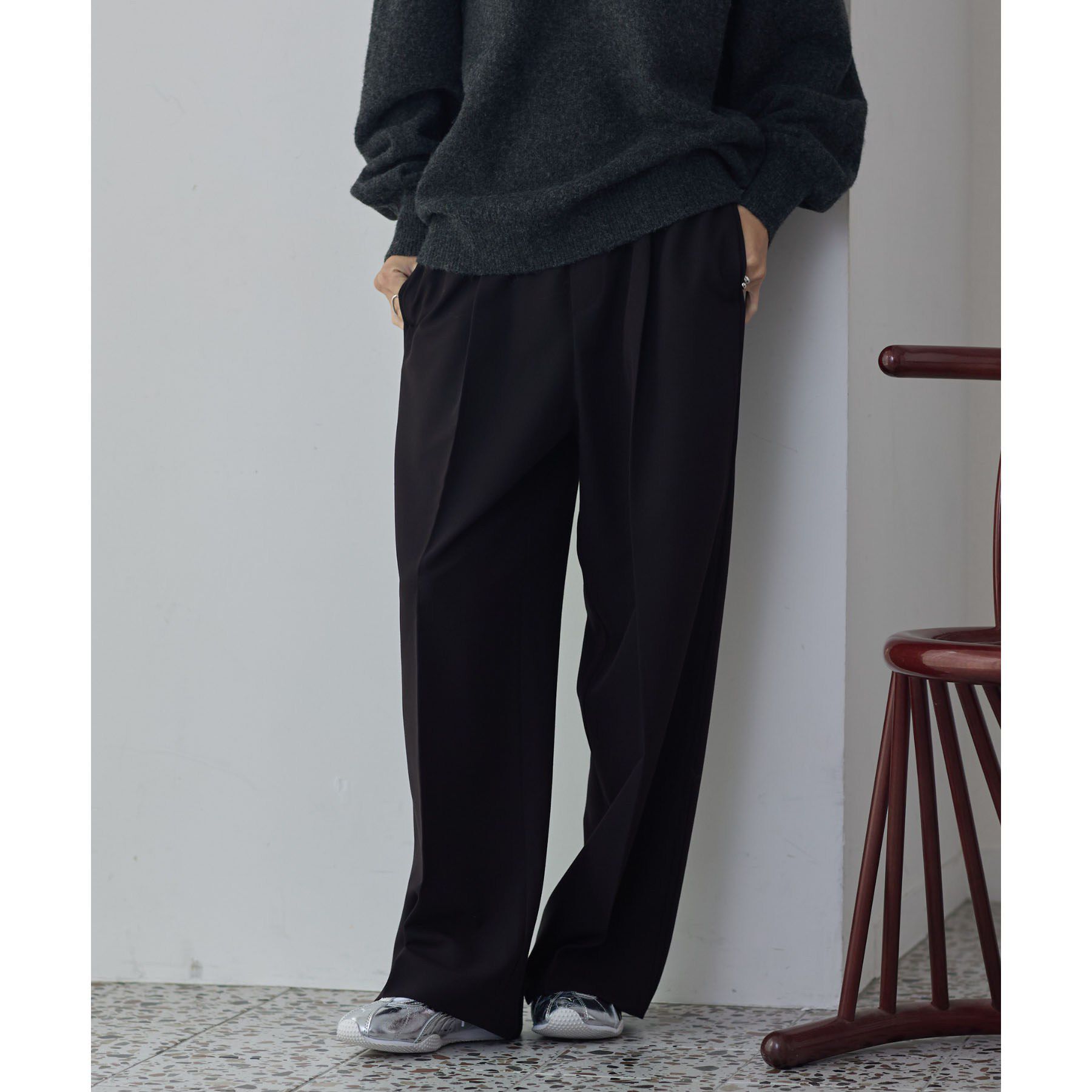 GALLEST「Comfy Slacks｜イージーストレートワイドパンツ【セットアップ対応／通勤／カセット服】」|その他|