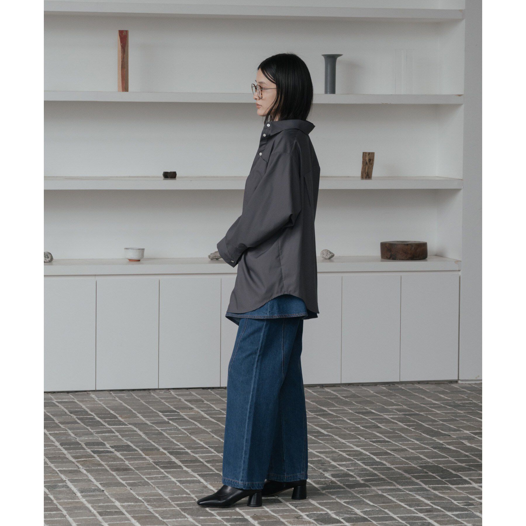 GALLEST「デニムアンサンブルパンツ」|デニム|