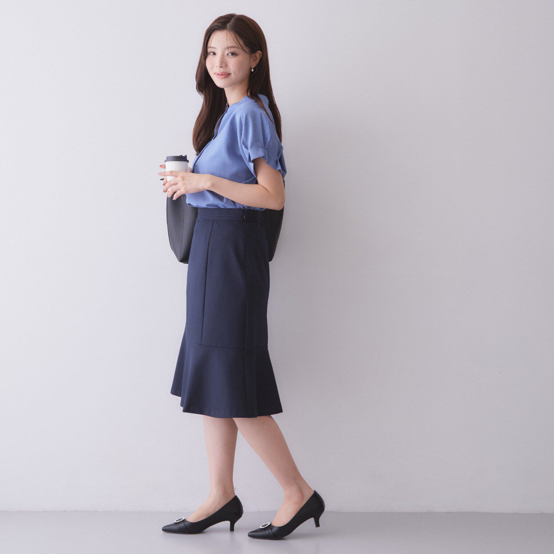 index「【大人気により追加生産】タックスキッパーブラウス《接触冷感／吸水速乾／洗濯機OK／イージーアイロン／」|シャツ・ブラウス|