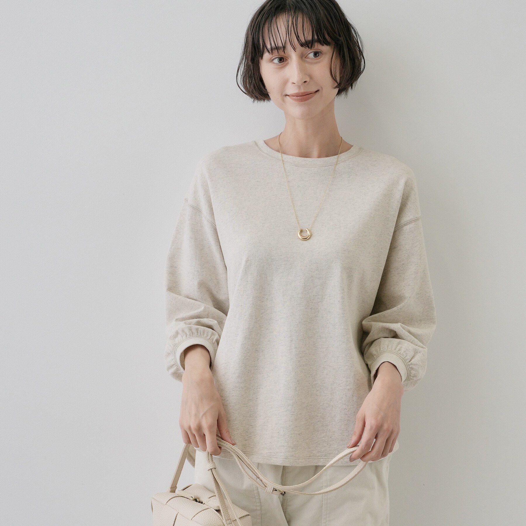 Dessin「【洗える/7色展開/XS-L】バックヘンリーミニ裏毛 長袖」|Tシャツ・カットソー|