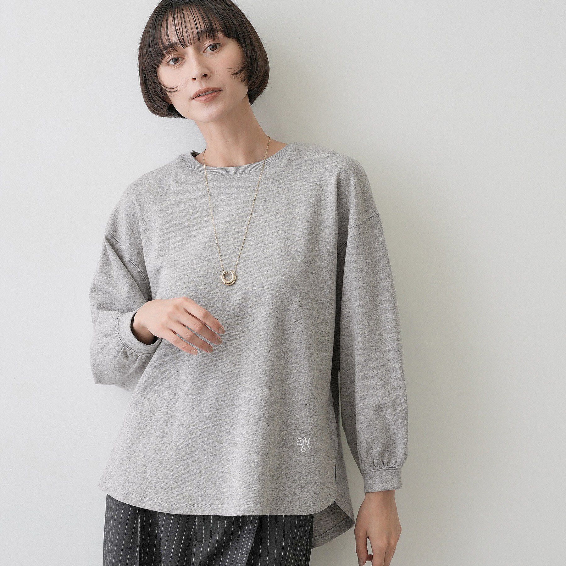 Dessin「【洗える/7色展開/XS-L】バックヘンリーミニ裏毛 長袖」|Tシャツ・カットソー|
