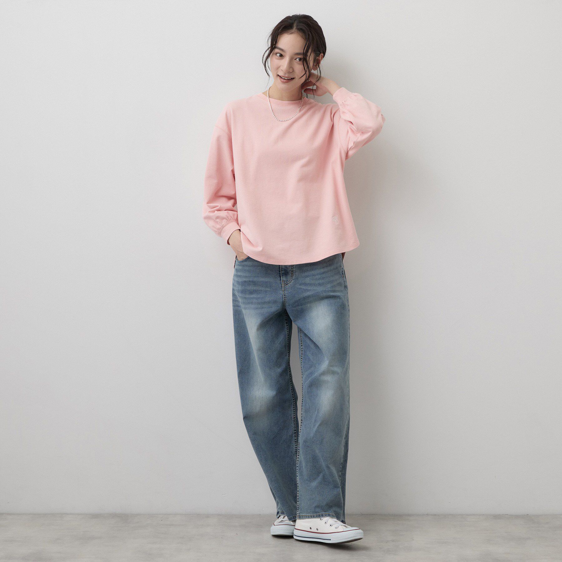 Dessin「【洗える/7色展開/XS-L】バックヘンリーミニ裏毛 長袖」|Tシャツ・カットソー|