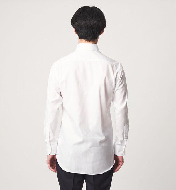 UNITED ARROWS green label relaxing「コットン シャドウストライプ クレリック ワイドカラー ドレスシャツ -イージーアイロン-」|シャツ・ブラウス|