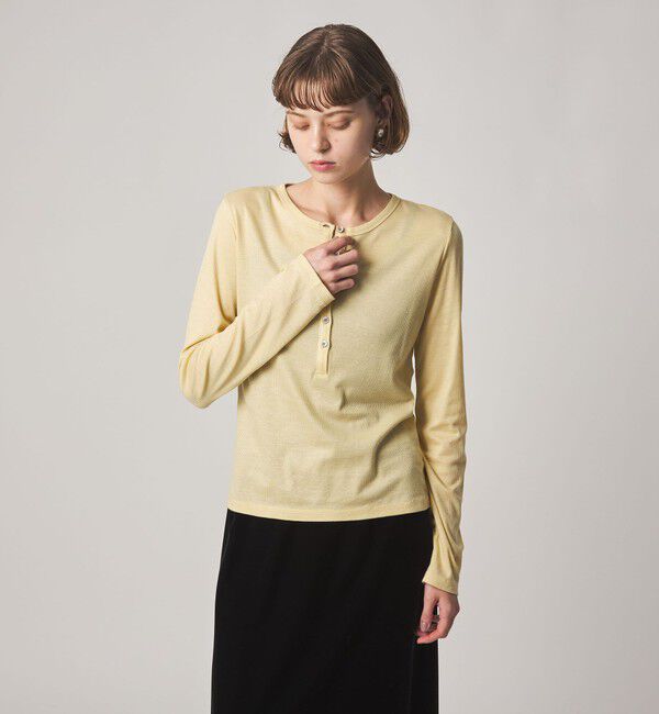 STEVEN ALAN「＜Steven Alan＞ヘンリーネック プルオーバー」|Tシャツ・カットソー|YELLOW