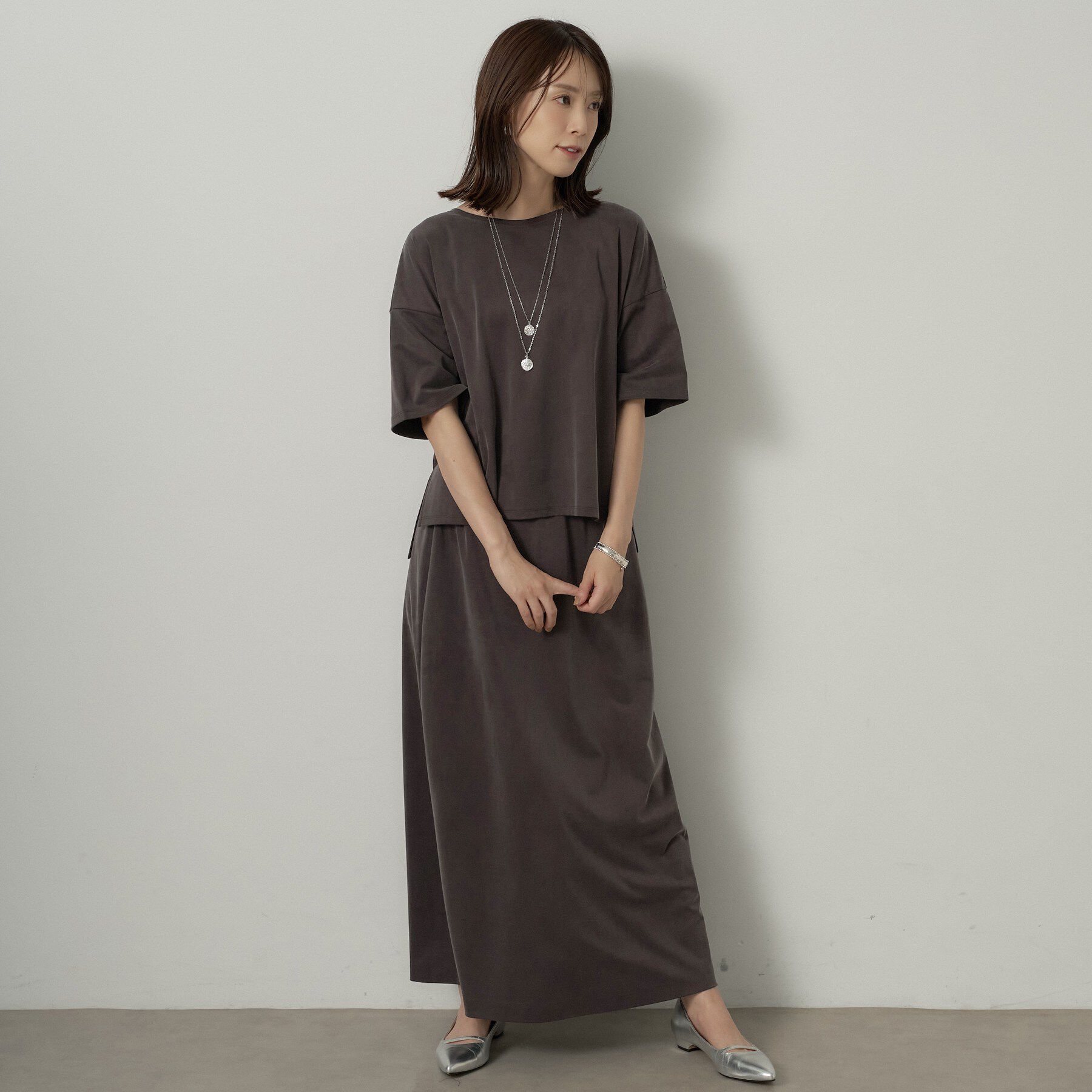 UNTITLED「【きれいめTシャツ/セットアップ可】ヴィンテージライクプルオーバー」|Tシャツ・カットソー|