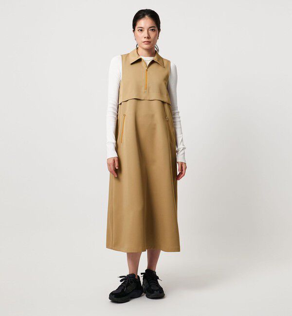 UNITED ARROWS「＜TO UNITED ARROWS＞シャツカラー ノースリーブ ワンピース」|ワンピース|