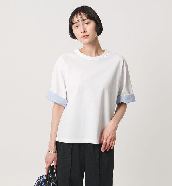 UNITED ARROWS「ターン アップ カットソー」|Tシャツ・カットソー|WHITE