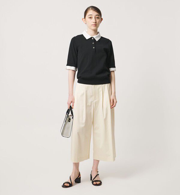 UNITED ARROWS「ギャバ クロップド パンツ」|キュロット|