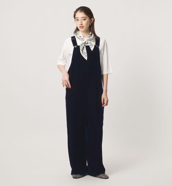 UNITED ARROWS「ベルベット サロペットパンツ」|オールインワン|
