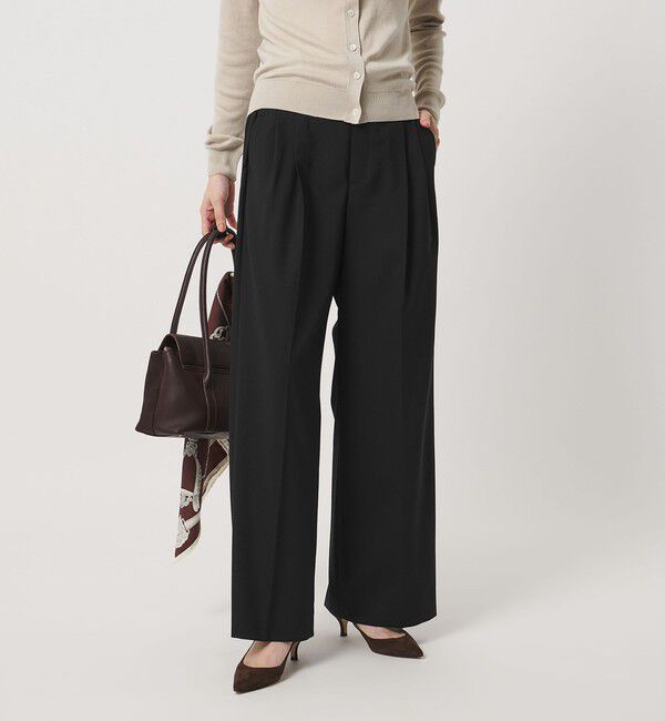 UNITED ARROWS「トロピカル ２タック ワイドパンツ」|スラックス|