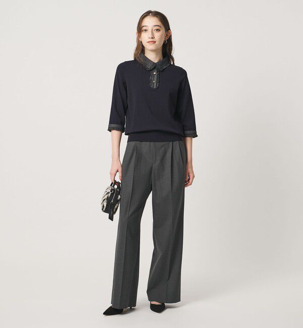 UNITED ARROWS「トロピカル ２タック ワイドパンツ」|スラックス|