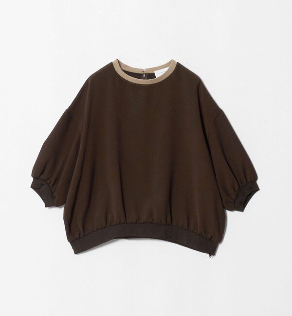 UNITED ARROWS「COMFY ７分袖 プルオーバー ブラウス ‐ウォッシャブル 防汚 UVカット‐」|シャツ・ブラウス|DK.BROWN