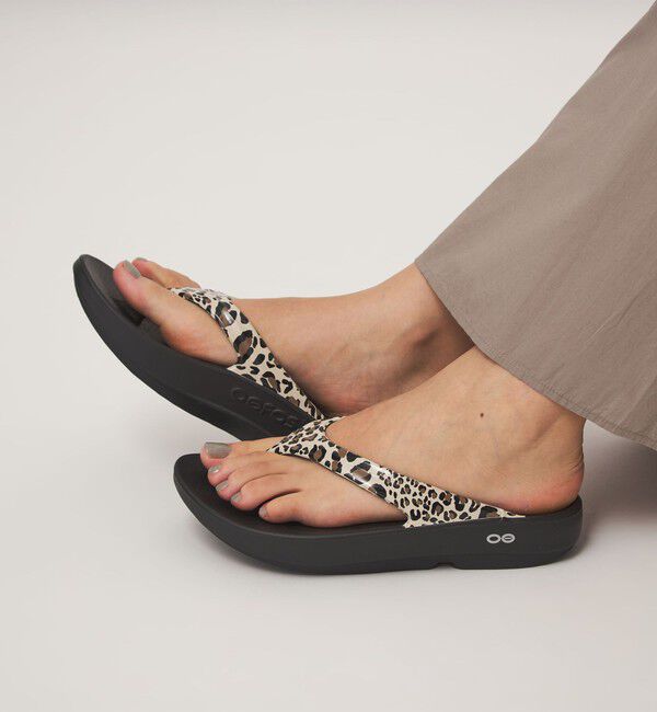 UNITED ARROWS green label relaxing「＜OOFOS＞Oolala レオパード / ウーララ」|サンダル|