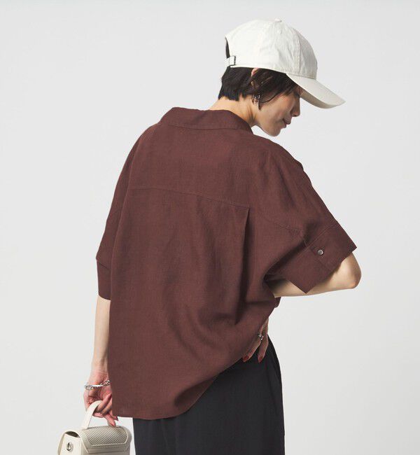UNITED ARROWS green label relaxing「リネン スキッパー ショートスリーブ シャツ」|シャツ・ブラウス|