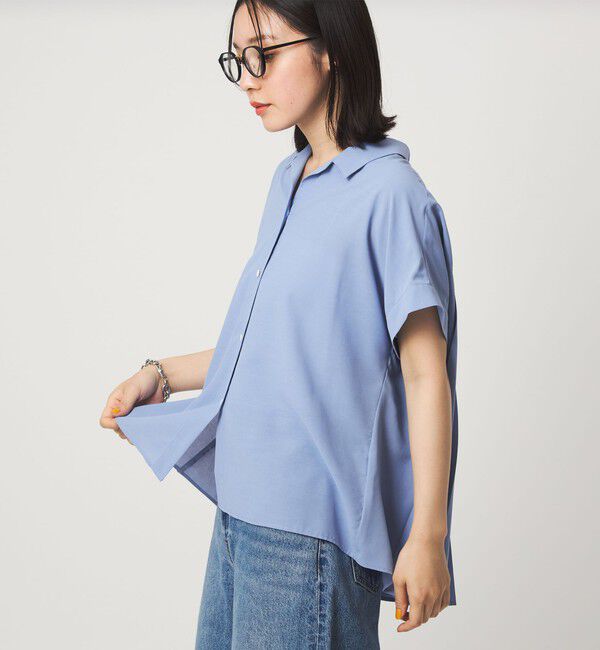 UNITED ARROWS green label relaxing「【WEB限定】＜at ease＞バック プリーツ ブラウス UVカット 通気性」|シャツ・ブラウス|