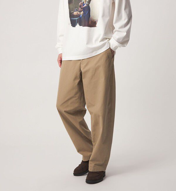 UNITED ARROWS green label relaxing「TC ツイル ピーチ バレル ワイド パンツ W4」|その他|BEIGE