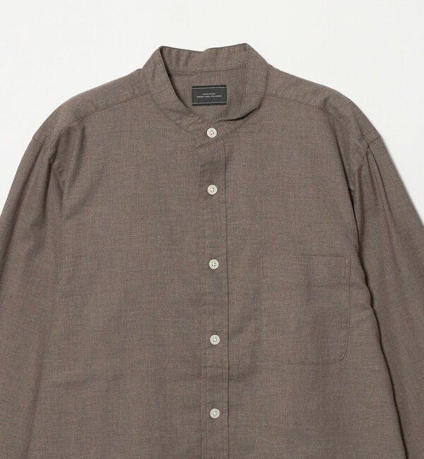 UNITED ARROWS green label relaxing「ナチュラル フィット ビエラバンドカラー 長袖 シャツ」|シャツ・ブラウス|