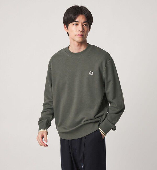 UNITED ARROWS green label relaxing「＜FRED PERRY＞クルーネック 長袖 スウェット 」|スウェット・ジャージ|OLIVE