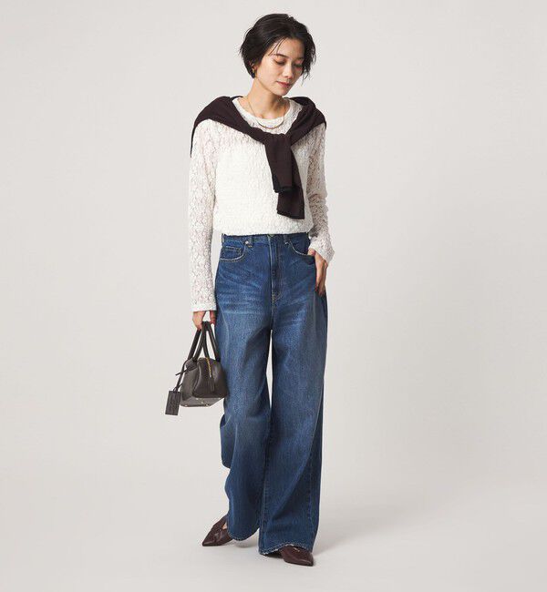 UNITED ARROWS green label relaxing「【WEB限定】＜at ease＞レース プルオーバー カットソー」|Tシャツ・カットソー|