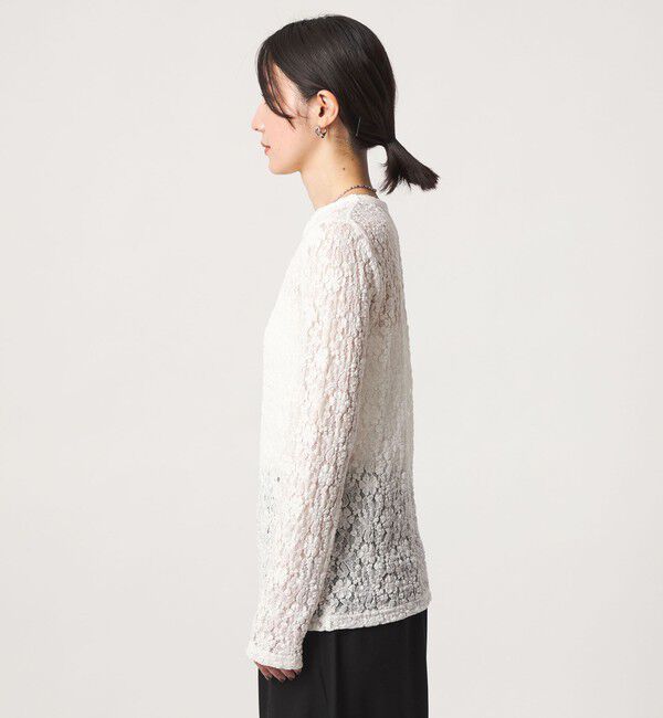 UNITED ARROWS green label relaxing「【WEB限定】＜at ease＞レース プルオーバー カットソー」|Tシャツ・カットソー|