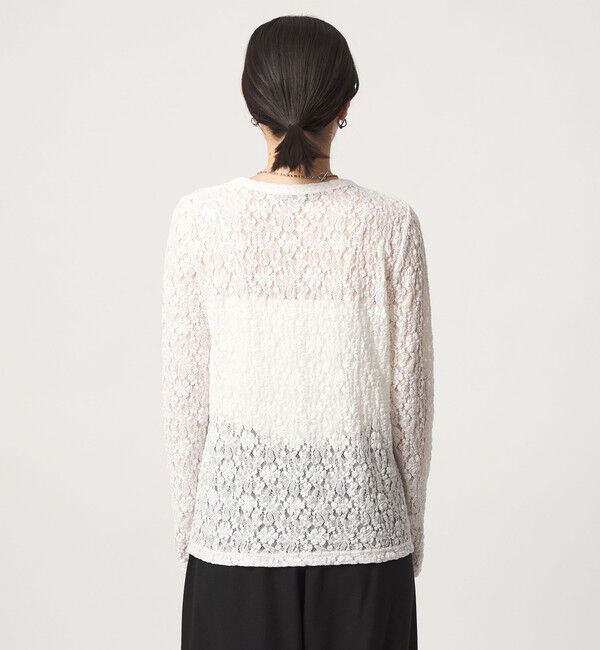 UNITED ARROWS green label relaxing「【WEB限定】＜at ease＞レース プルオーバー カットソー」|Tシャツ・カットソー|