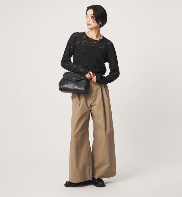 UNITED ARROWS green label relaxing「【WEB限定】＜at ease＞レース プルオーバー カットソー」|Tシャツ・カットソー|