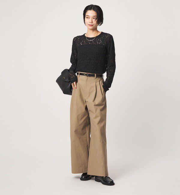 UNITED ARROWS green label relaxing「【WEB限定】＜at ease＞レース プルオーバー カットソー」|Tシャツ・カットソー|
