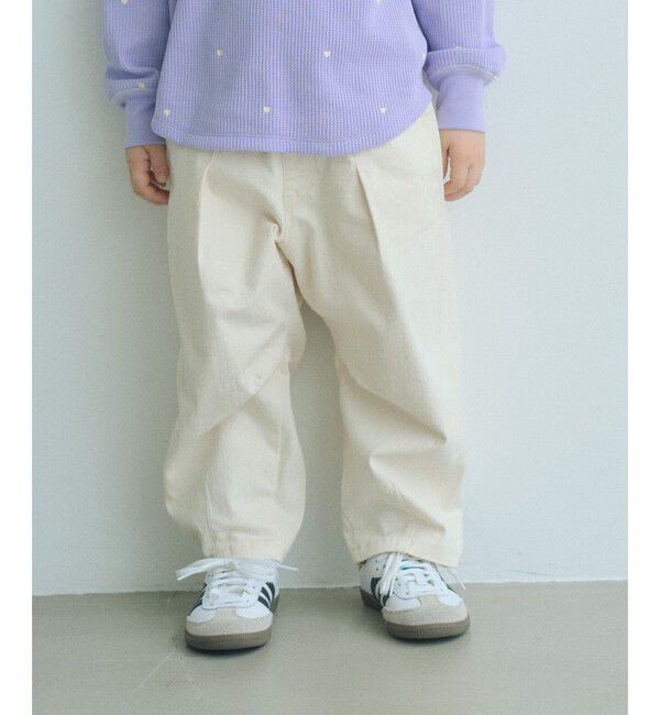UNITED ARROWS green label relaxing「【スタメンシリーズ】ストレッチ ヘリンボーン カーブパンツ / キッズ 100cm-160cm」|チノ|OFF WHITE