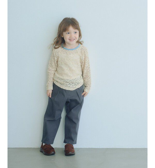 UNITED ARROWS green label relaxing「【スタメンシリーズ】ストレッチ ヘリンボーン カーブパンツ / キッズ 100cm-160cm」|チノ|