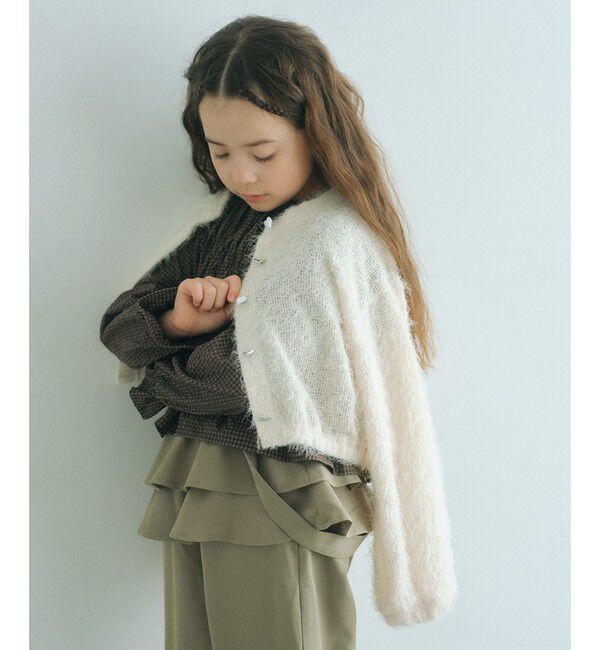 UNITED ARROWS green label relaxing「【COOL CHIC GIRLS STYLE】フラッフィー カーディガン / キッズ 120cm-160cm」|カーディガン|
