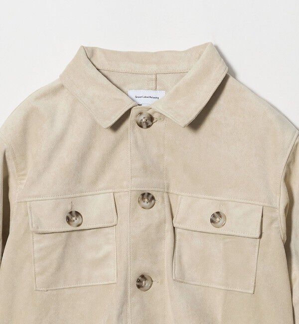 UNITED ARROWS green label relaxing「スエードライク シャツ ジャケット / キッズ 100cm-160cm」|カーディガン|