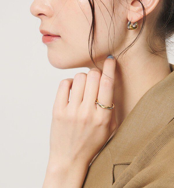 BEAUTY&YOUTH UNITED ARROWS「ミックスカラー クロス リング」|リング|
