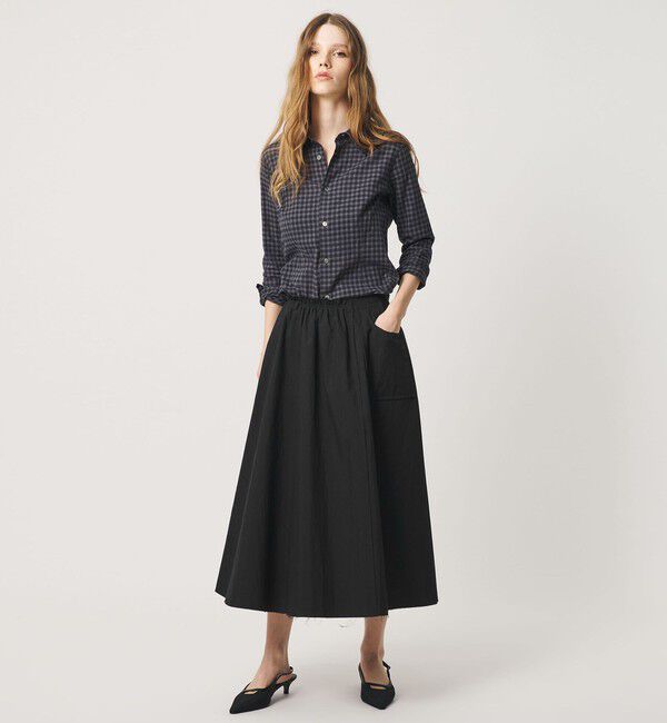 ATTISESSION「＜ATTISESSION＞アシンメトリー ユーティリティー スカート」|スカート|BLACK