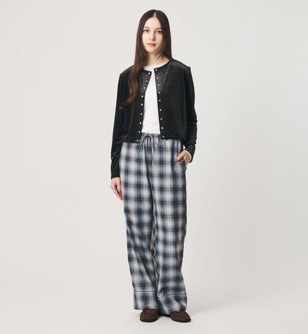 BEAUTY&YOUTH UNITED ARROWS「ベロア コンパクト カーディガン ウォッシャブル」|カーディガン|