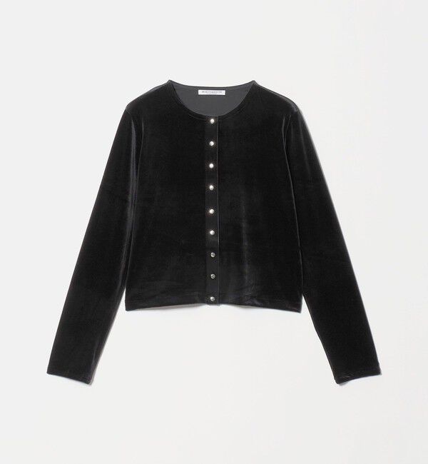BEAUTY&YOUTH UNITED ARROWS「ベロア コンパクト カーディガン ウォッシャブル」|カーディガン|