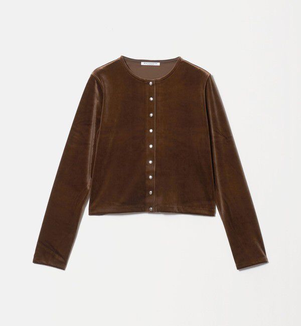 BEAUTY&YOUTH UNITED ARROWS「ベロア コンパクト カーディガン ウォッシャブル」|カーディガン|