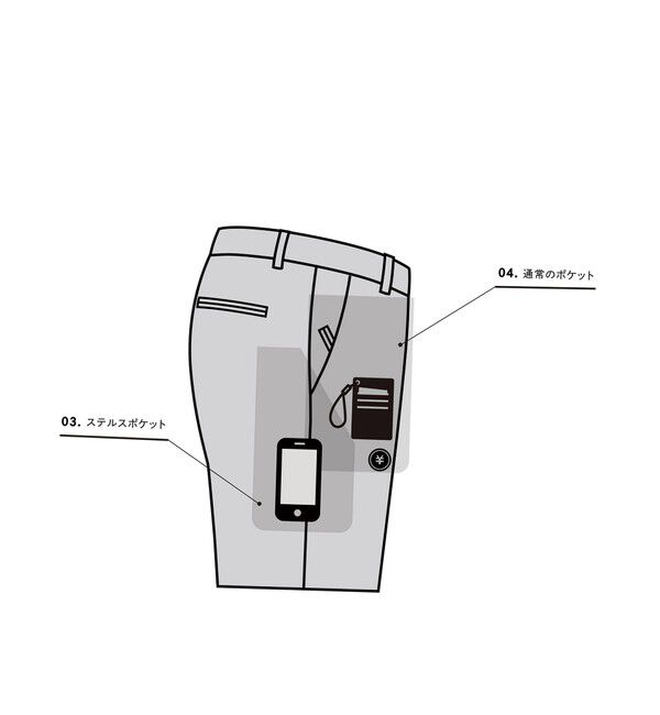BEAUTY&YOUTH UNITED ARROWS「【WEB限定 WARDROBE SMART】 ウールライク ステルスポケット 1P セミワイド パンツ」|チノ|