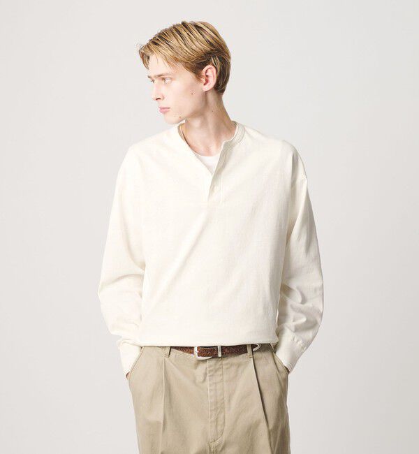 BEAUTY&YOUTH UNITED ARROWS「&rdquo;THE HEAVY&rdquo;10oz ヘビー ワイド ヘンリーネック カットソー」|Tシャツ・カットソー|