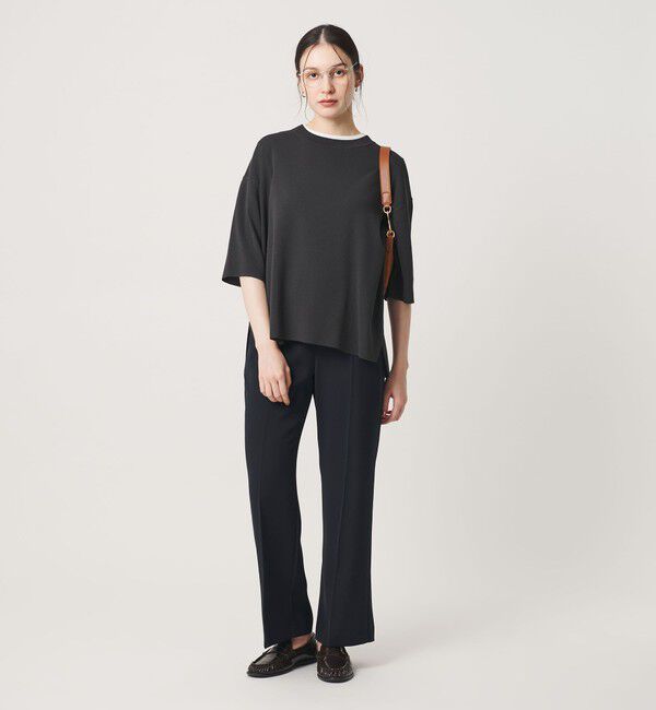 BEAUTY&YOUTH UNITED ARROWS「【WEB限定 Wardrobe DAILY MINIMAL】ダブルクロス フレアパンツ ウォッシャブル」|スラックス|