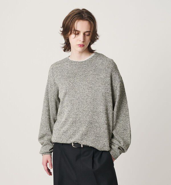 BEAUTY&YOUTH UNITED ARROWS「リッチ テクスチャード ニット ウォッシャブル」|ニット・セーター|LT.GRAY